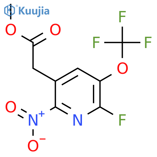 Methyl 2-fluoro-6-nitro-3-(trifluoromethoxy)pyridine-5-acetate structure