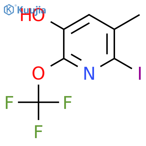 5-Hydroxy-2-iodo-3-methyl-6-(trifluoromethoxy)pyridine structure