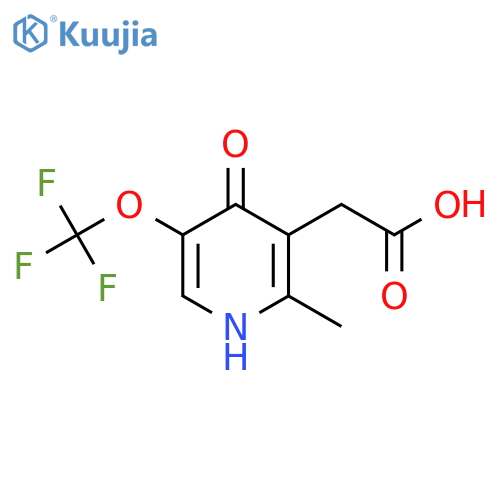 4-Hydroxy-2-methyl-5-(trifluoromethoxy)pyridine-3-acetic acid structure