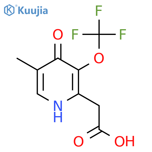 4-Hydroxy-5-methyl-3-(trifluoromethoxy)pyridine-2-acetic acid structure