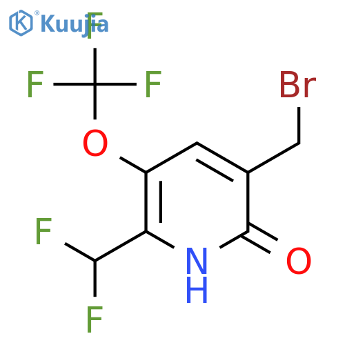 3-(Bromomethyl)-6-(difluoromethyl)-2-hydroxy-5-(trifluoromethoxy)pyridine structure