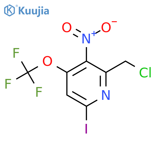 2-(Chloromethyl)-6-iodo-3-nitro-4-(trifluoromethoxy)pyridine structure