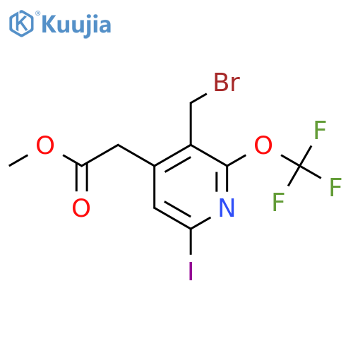 Methyl 3-(bromomethyl)-6-iodo-2-(trifluoromethoxy)pyridine-4-acetate structure