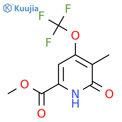 Methyl 2-hydroxy-3-methyl-4-(trifluoromethoxy)pyridine-6-carboxylate structure