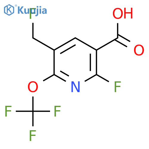 2-Fluoro-5-(fluoromethyl)-6-(trifluoromethoxy)pyridine-3-carboxylic acid structure