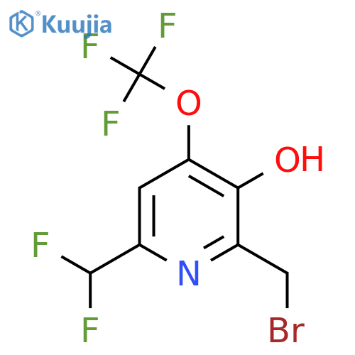 2-(Bromomethyl)-6-(difluoromethyl)-3-hydroxy-4-(trifluoromethoxy)pyridine structure