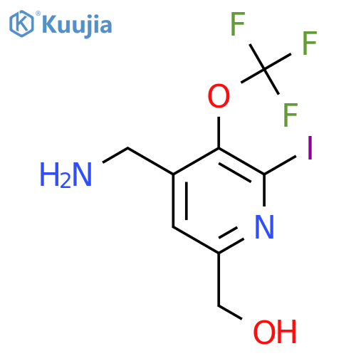 4-(Aminomethyl)-2-iodo-3-(trifluoromethoxy)pyridine-6-methanol structure