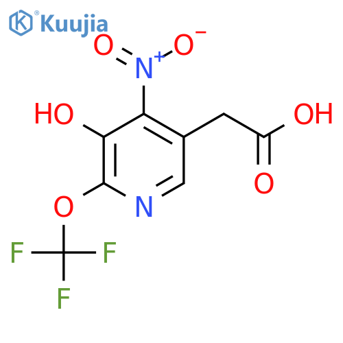 3-Hydroxy-4-nitro-2-(trifluoromethoxy)pyridine-5-acetic acid structure