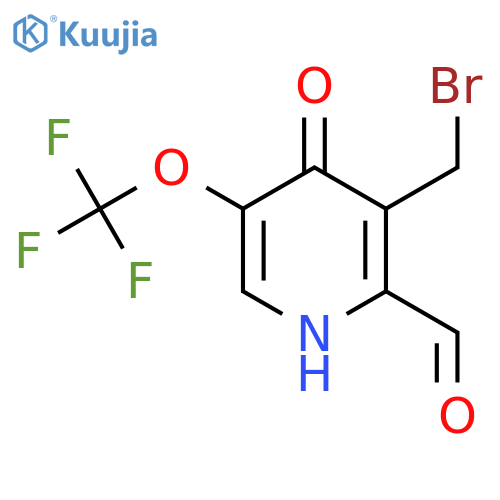 3-(Bromomethyl)-4-hydroxy-5-(trifluoromethoxy)pyridine-2-carboxaldehyde structure