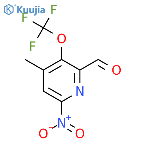 4-Methyl-6-nitro-3-(trifluoromethoxy)pyridine-2-carboxaldehyde structure
