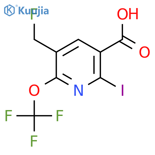 3-(Fluoromethyl)-6-iodo-2-(trifluoromethoxy)pyridine-5-carboxylic acid structure