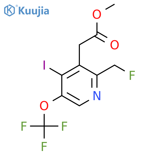 Methyl 2-(fluoromethyl)-4-iodo-5-(trifluoromethoxy)pyridine-3-acetate structure