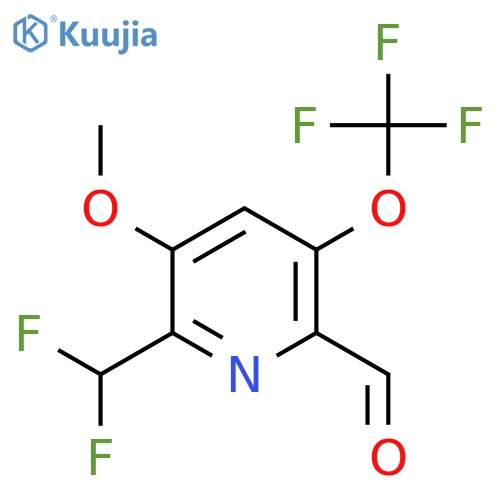 2-(Difluoromethyl)-3-methoxy-5-(trifluoromethoxy)pyridine-6-carboxaldehyde structure