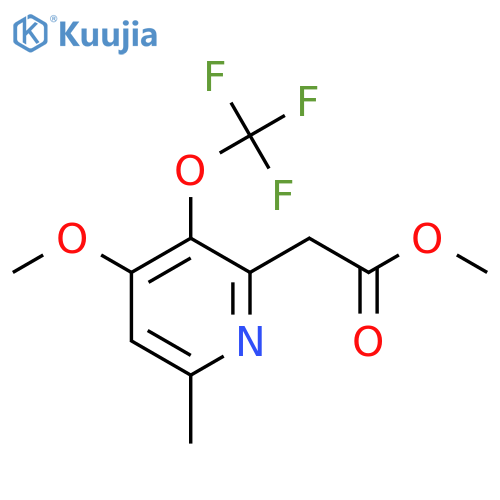 Methyl 4-methoxy-6-methyl-3-(trifluoromethoxy)pyridine-2-acetate structure