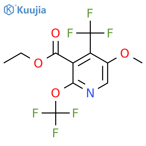 Ethyl 5-methoxy-2-(trifluoromethoxy)-4-(trifluoromethyl)pyridine-3-carboxylate structure