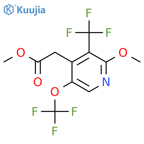 Methyl 2-methoxy-5-(trifluoromethoxy)-3-(trifluoromethyl)pyridine-4-acetate structure
