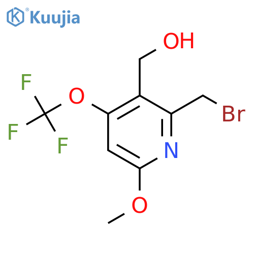 2-(Bromomethyl)-6-methoxy-4-(trifluoromethoxy)pyridine-3-methanol structure
