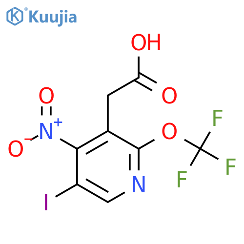5-Iodo-4-nitro-2-(trifluoromethoxy)pyridine-3-acetic acid structure