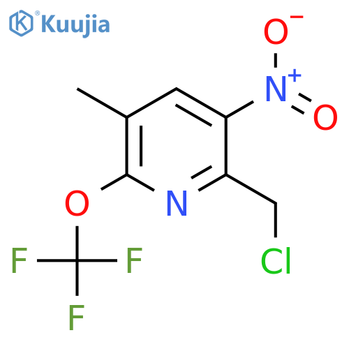 2-(Chloromethyl)-5-methyl-3-nitro-6-(trifluoromethoxy)pyridine structure