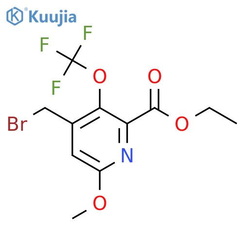 Ethyl 4-(bromomethyl)-6-methoxy-3-(trifluoromethoxy)pyridine-2-carboxylate structure