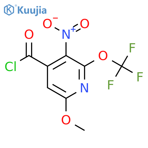 6-Methoxy-3-nitro-2-(trifluoromethoxy)pyridine-4-carbonyl chloride structure