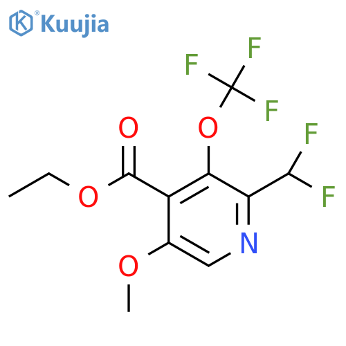 Ethyl 2-(difluoromethyl)-5-methoxy-3-(trifluoromethoxy)pyridine-4-carboxylate structure