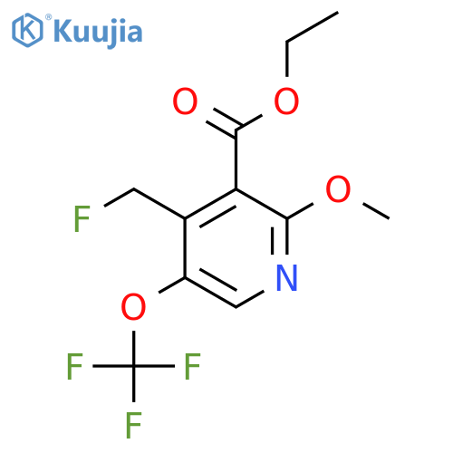 Ethyl 4-(fluoromethyl)-2-methoxy-5-(trifluoromethoxy)pyridine-3-carboxylate structure