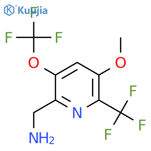 2-(Aminomethyl)-5-methoxy-3-(trifluoromethoxy)-6-(trifluoromethyl)pyridine structure