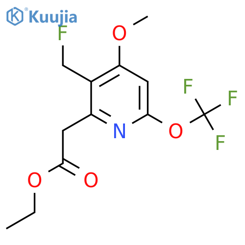 Ethyl 3-(fluoromethyl)-4-methoxy-6-(trifluoromethoxy)pyridine-2-acetate structure
