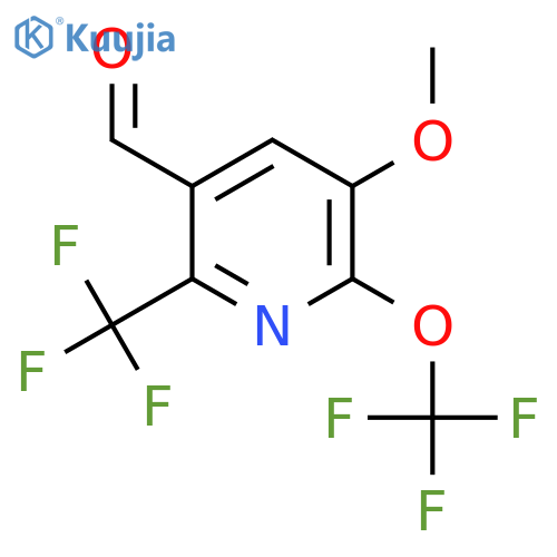 3-Methoxy-2-(trifluoromethoxy)-6-(trifluoromethyl)pyridine-5-carboxaldehyde structure