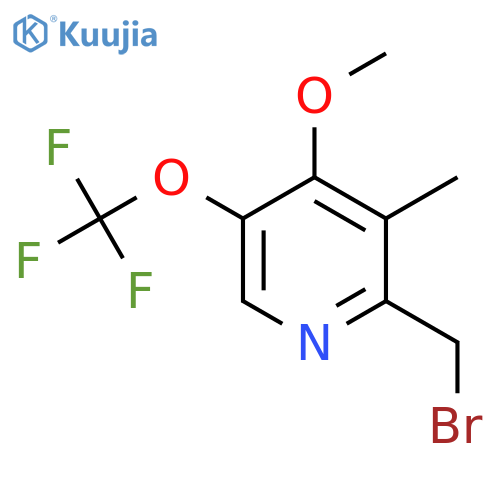 2-(Bromomethyl)-4-methoxy-3-methyl-5-(trifluoromethoxy)pyridine structure