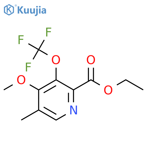 Ethyl 4-methoxy-5-methyl-3-(trifluoromethoxy)pyridine-2-carboxylate structure