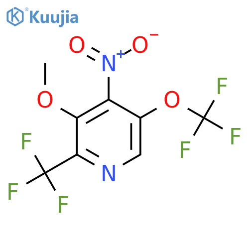 3-Methoxy-4-nitro-5-(trifluoromethoxy)-2-(trifluoromethyl)pyridine structure
