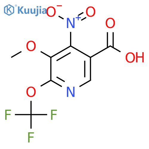 3-Methoxy-4-nitro-2-(trifluoromethoxy)pyridine-5-carboxylic acid structure