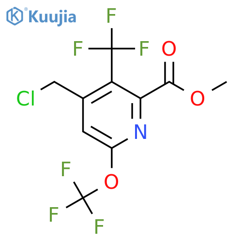 Methyl 4-(chloromethyl)-6-(trifluoromethoxy)-3-(trifluoromethyl)pyridine-2-carboxylate structure