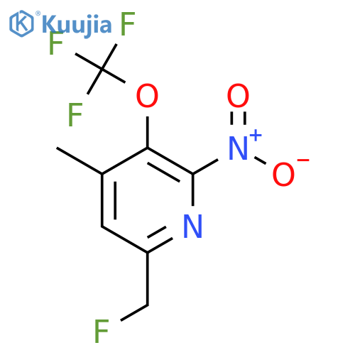 6-(Fluoromethyl)-4-methyl-2-nitro-3-(trifluoromethoxy)pyridine structure