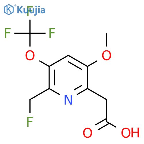 2-(Fluoromethyl)-5-methoxy-3-(trifluoromethoxy)pyridine-6-acetic acid structure