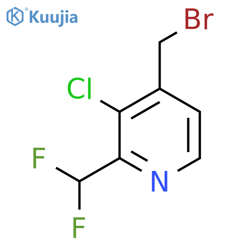 4-(Bromomethyl)-3-chloro-2-(difluoromethyl)pyridine structure