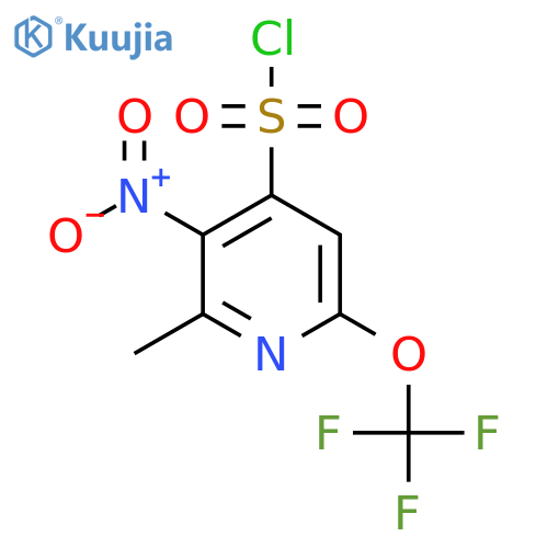 2-Methyl-3-nitro-6-(trifluoromethoxy)pyridine-4-sulfonyl chloride structure