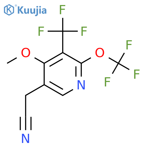 4-Methoxy-2-(trifluoromethoxy)-3-(trifluoromethyl)pyridine-5-acetonitrile structure