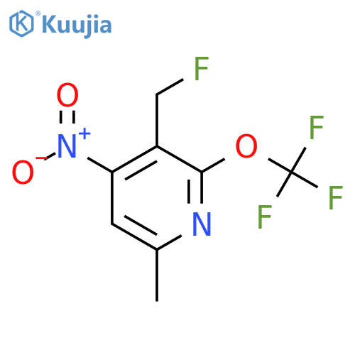 3-(Fluoromethyl)-6-methyl-4-nitro-2-(trifluoromethoxy)pyridine structure