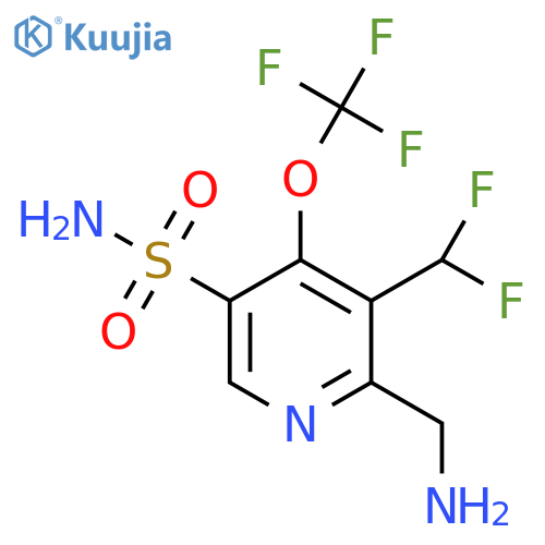 2-(Aminomethyl)-3-(difluoromethyl)-4-(trifluoromethoxy)pyridine-5-sulfonamide structure