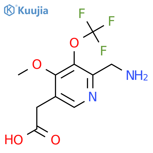 2-(Aminomethyl)-4-methoxy-3-(trifluoromethoxy)pyridine-5-acetic acid structure