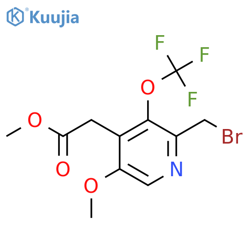 Methyl 2-(bromomethyl)-5-methoxy-3-(trifluoromethoxy)pyridine-4-acetate structure