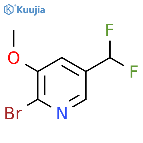 2-Bromo-5-(difluoromethyl)-3-methoxypyridine structure