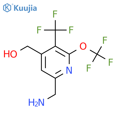 6-(Aminomethyl)-2-(trifluoromethoxy)-3-(trifluoromethyl)pyridine-4-methanol structure