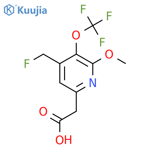 4-(Fluoromethyl)-2-methoxy-3-(trifluoromethoxy)pyridine-6-acetic acid structure