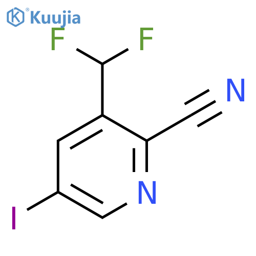 2-Cyano-3-(difluoromethyl)-5-iodopyridine structure