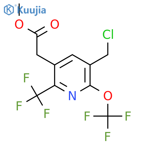 Methyl 3-(chloromethyl)-2-(trifluoromethoxy)-6-(trifluoromethyl)pyridine-5-acetate structure