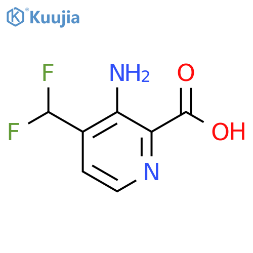 3-Amino-4-(difluoromethyl)pyridine-2-carboxylic acid structure